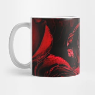 Red Roses Stone Floral Abstract Mug